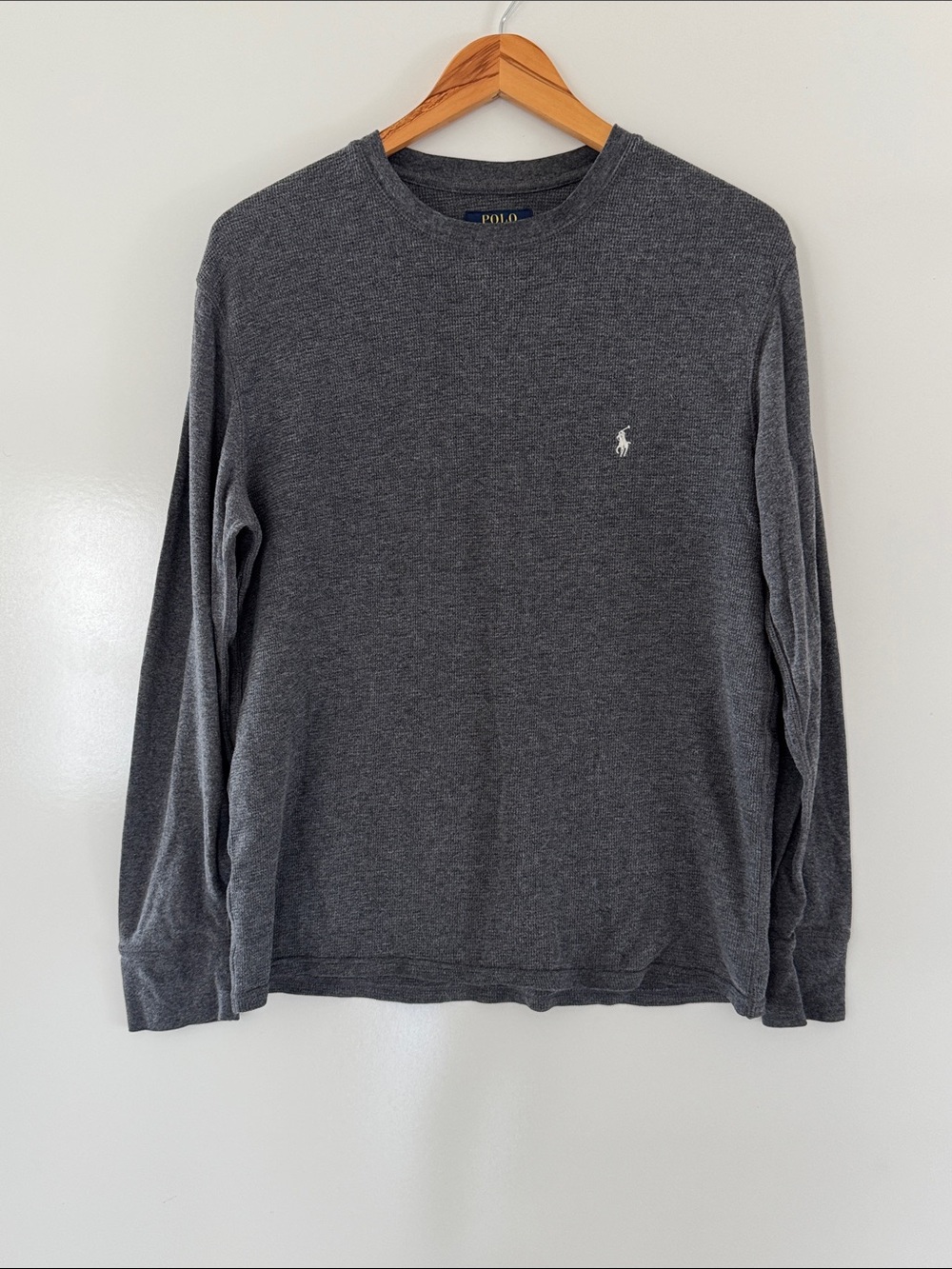 Polo Ralph Lauren Men's Thermal Waffle Knit Long Sleeve Shirt Size L Crewneck